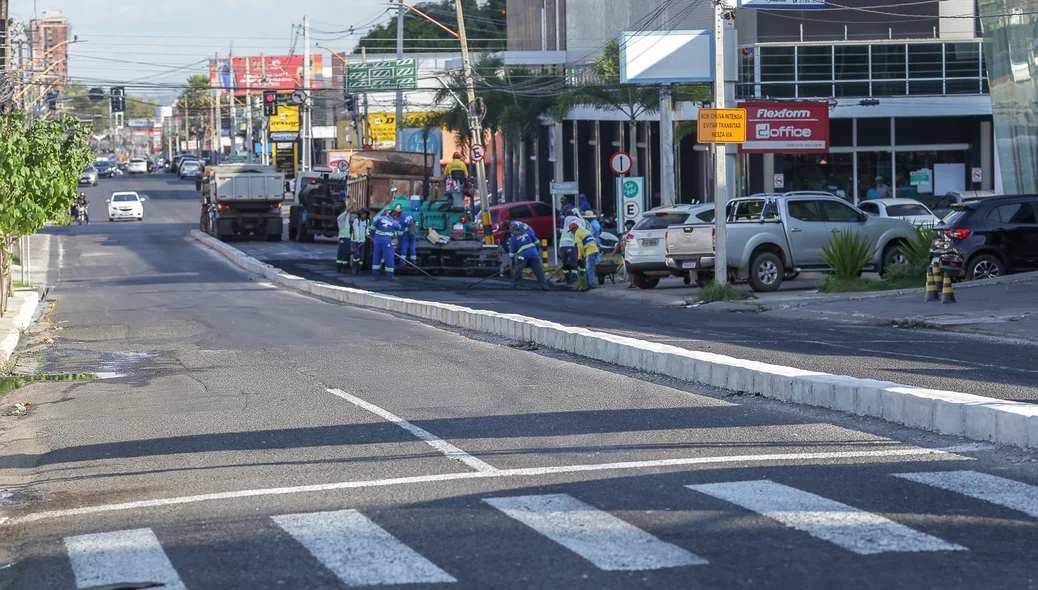 Novo canteiro foi construído na Avenida