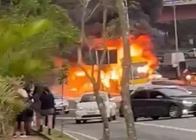 Ônibus do The Town pega fogo a caminho do festival em SP