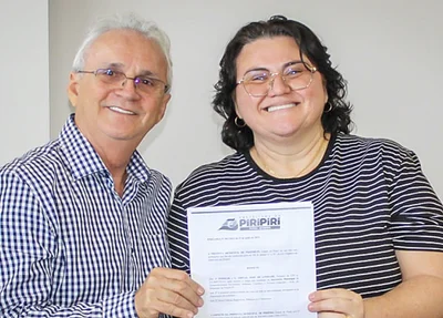 Prefeita Jôve Oliveira e ex-prefeito Odival Andrade