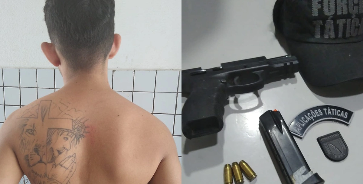 Prisão e apreensão de arma em Teresina