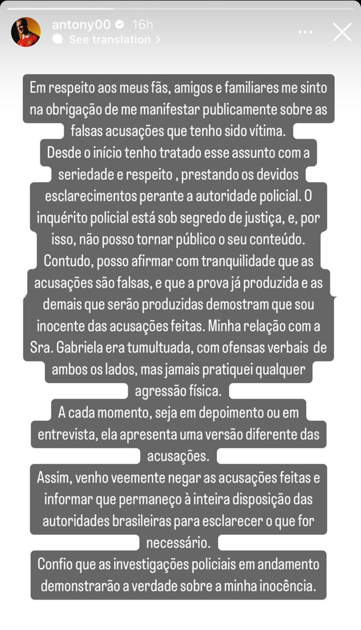 Pronunciamento de Antony