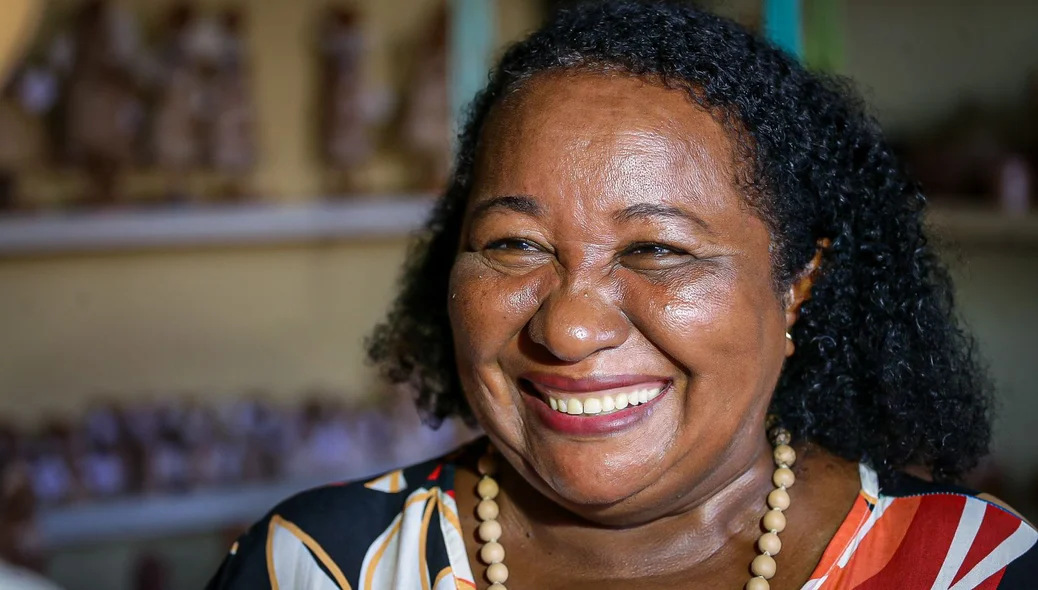 Raimunda Teixeira, presidente da Cooperativa de  Artesanato do Poty Velho