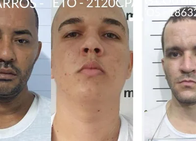 Três detentos que fugiram da CPA