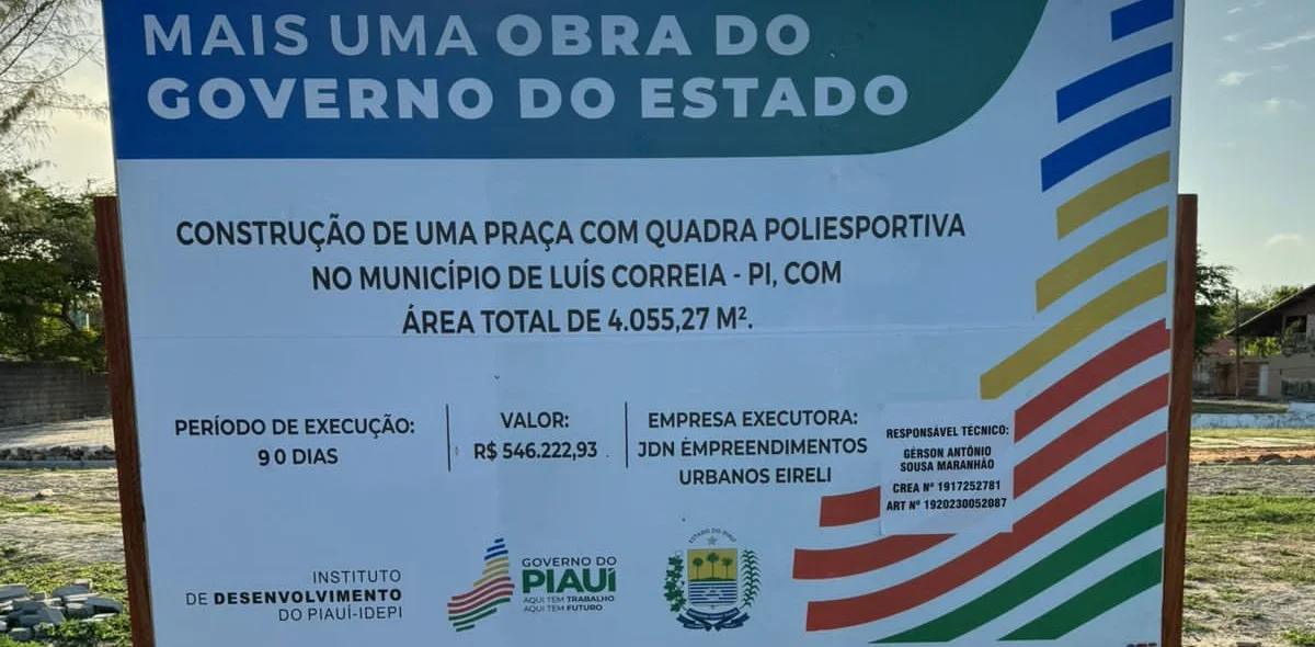 A obra é fruto de um requerimento que o parlamentar fez ao governo do estado do Piauí