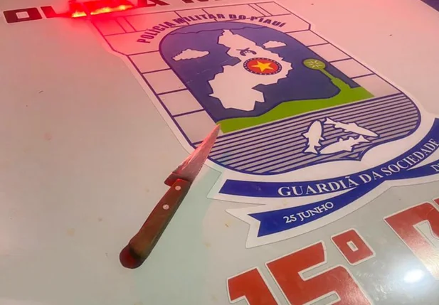 Arma do crime apreendida pela PM