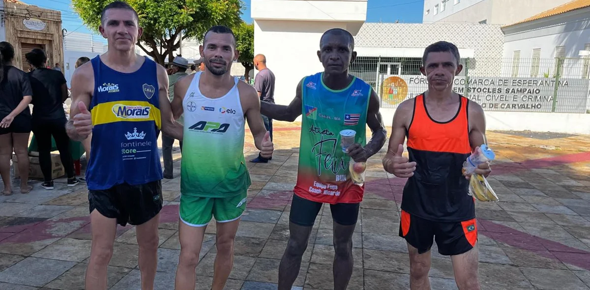 Atletas que participaram da corrida