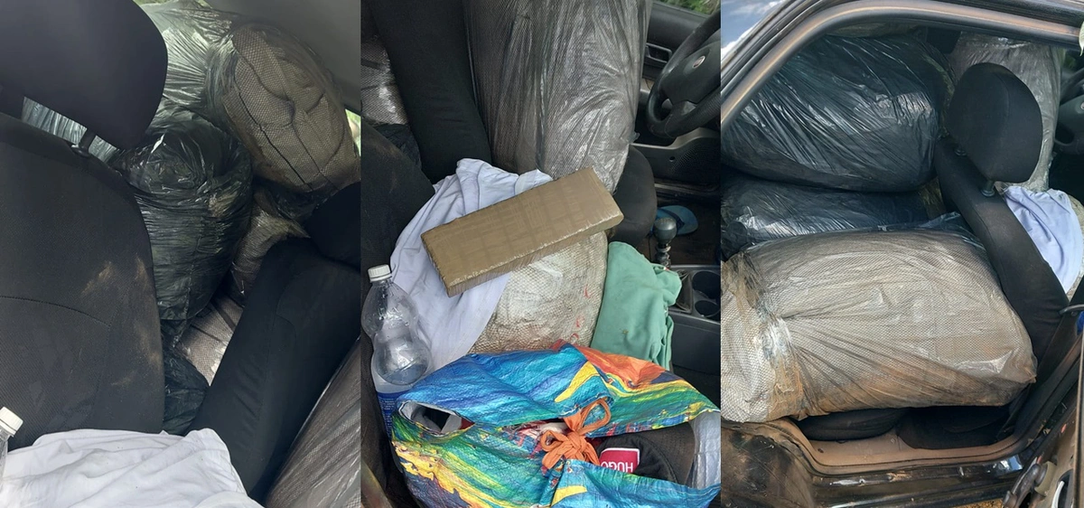 Carro em que a droga foi encontrada
