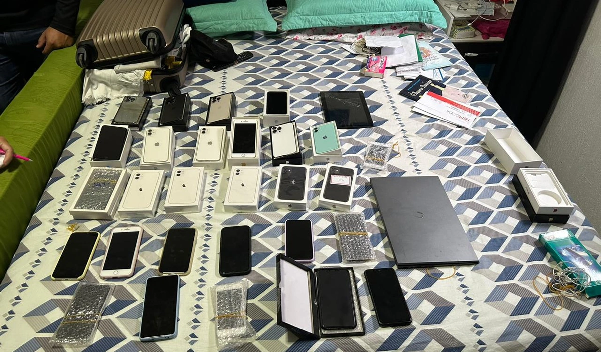 Celulares apreendidos em Floriano