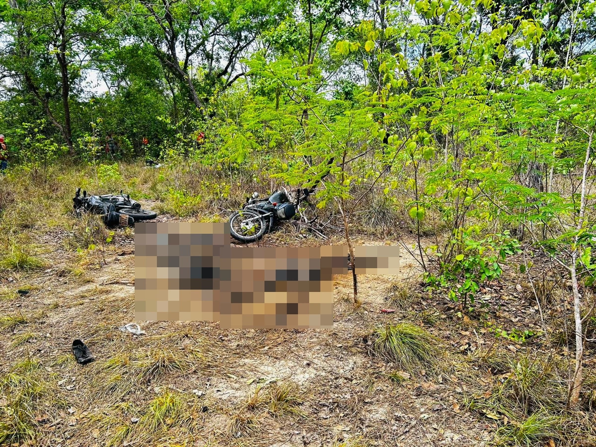 Corpos foram localizados em região de matagal