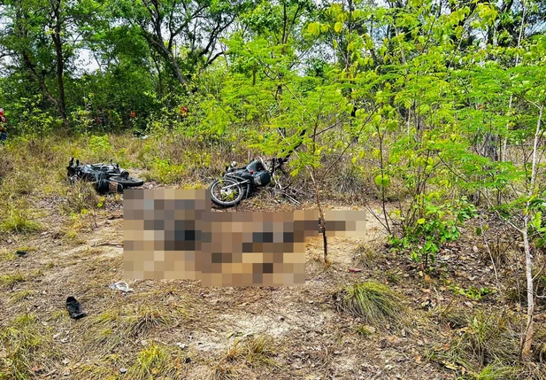 Corpos foram localizados em região de matagal