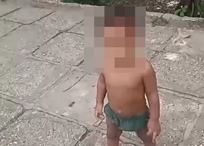 Criança abandonada na Avenida Maranhão