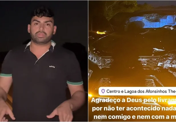 Eduardo Draga Alana sofre acidente de carro em Teresina