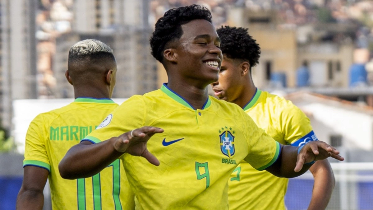 Endrick marcou o gol da vitória brasileira