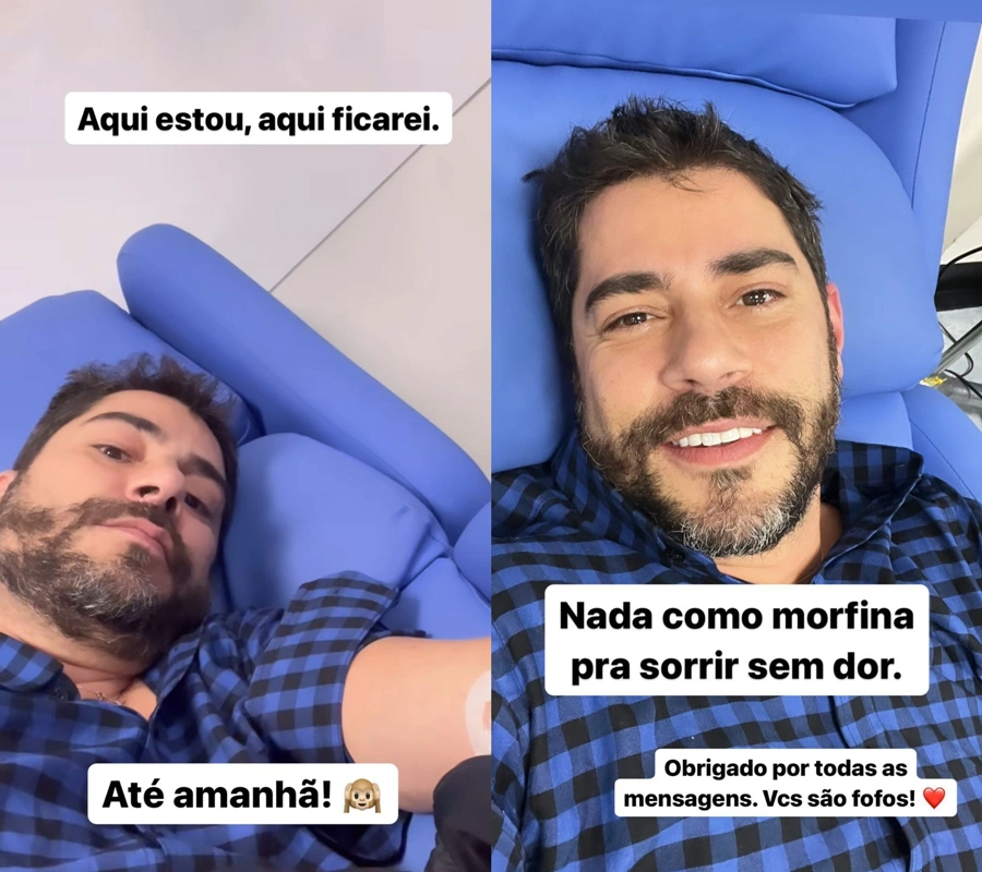 Evaristo atualiza diariamente seus seguidores sobre seu estado de saúde de dentro do hospital