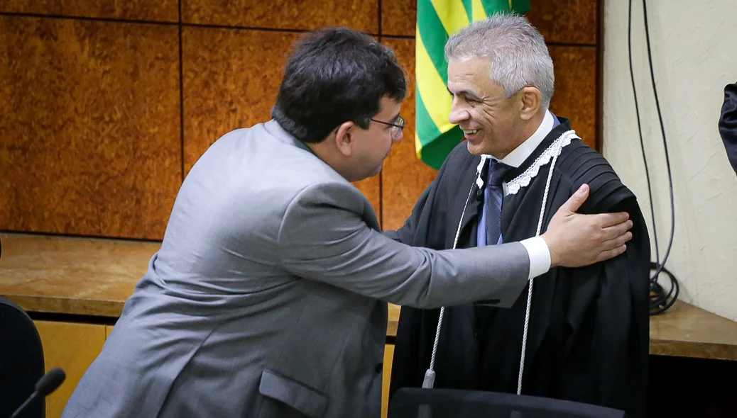 Governador Rafael Fonteles e o recém-empossado Juiz José Maria de Araújo Costa
