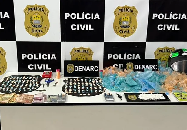 Ilícitos apreendidos pelo Denarc em Teresina nesta sexta-feira (19)