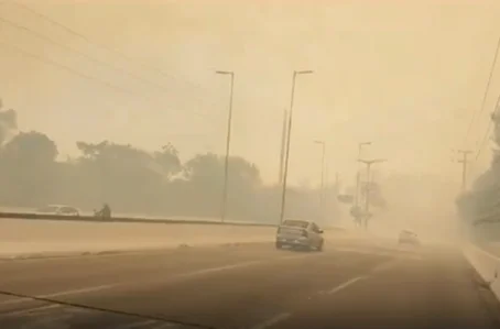 Incêndio atinge parque em Fortaleza e fumaça se espalha pela cidade