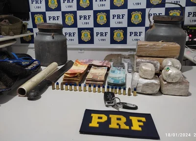 Material apreendido pela PRF em Cristino Castro