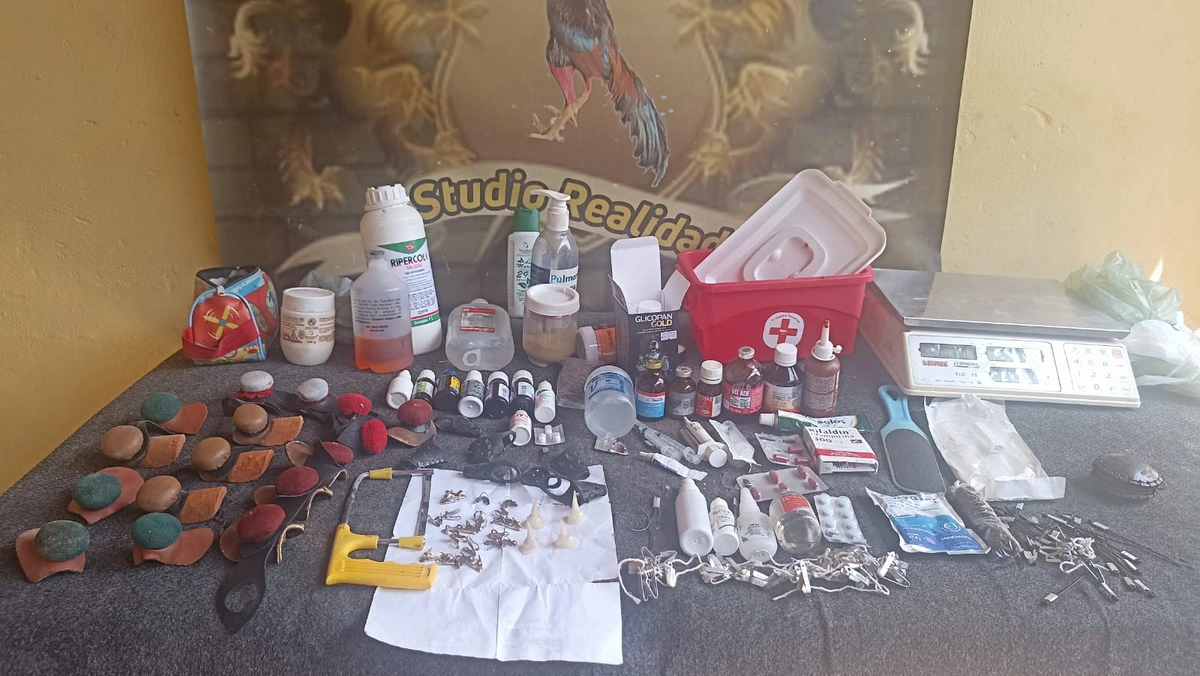 Material utilizado nas rinhas
