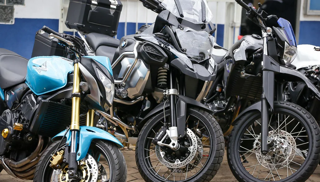 Motocicletas apreendidas durante operação Jogo Sujo