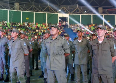 Novos soldados da Polícia Militar