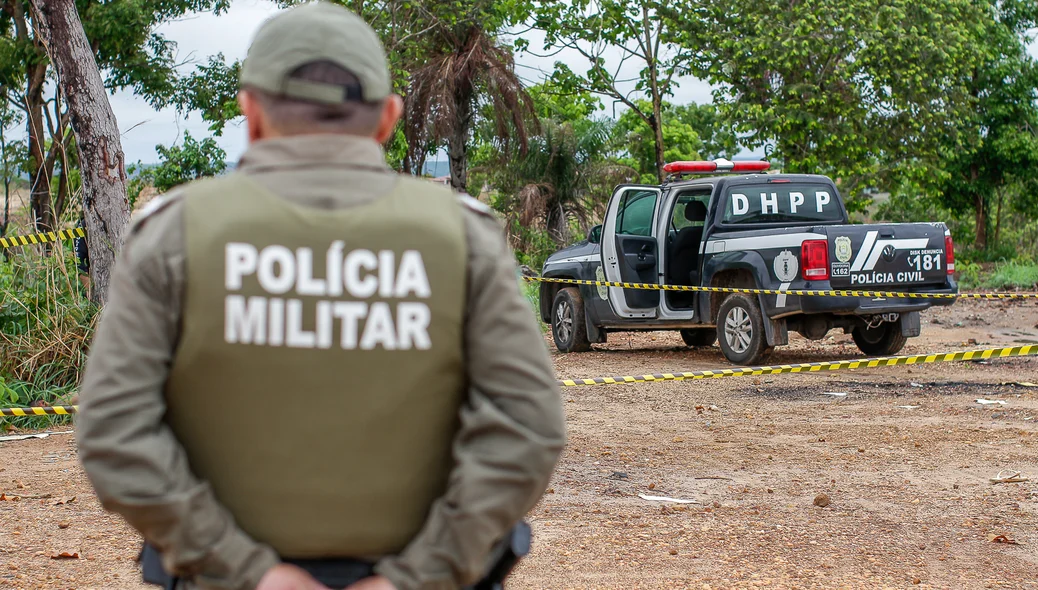 Polícia Militar foi a primeira a chegar no local de crime