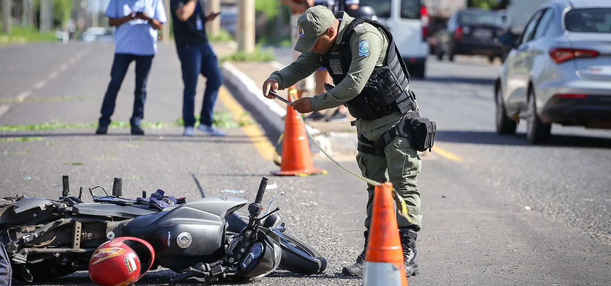 Polícia Militar isolou o local para a realização da perícia pela Polícia Civil