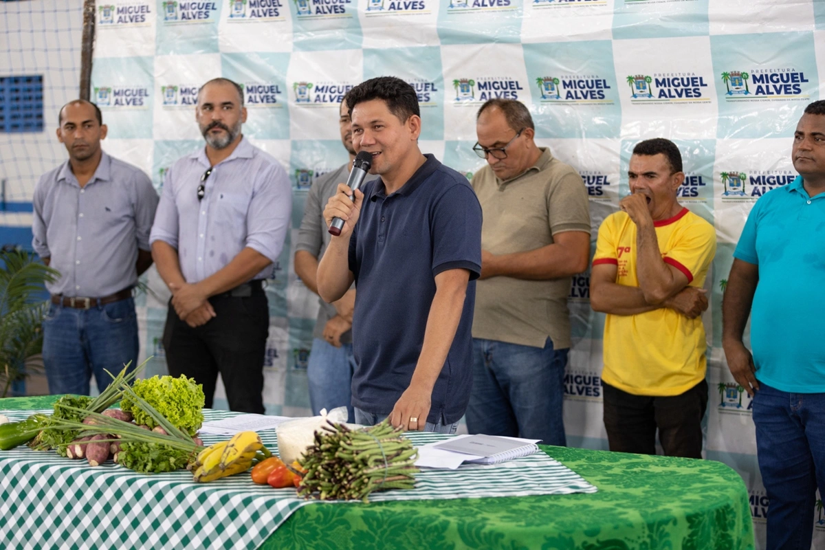 Prefeito Veim da Fetraf ressalta a importância do PNAE para Miguel Alves