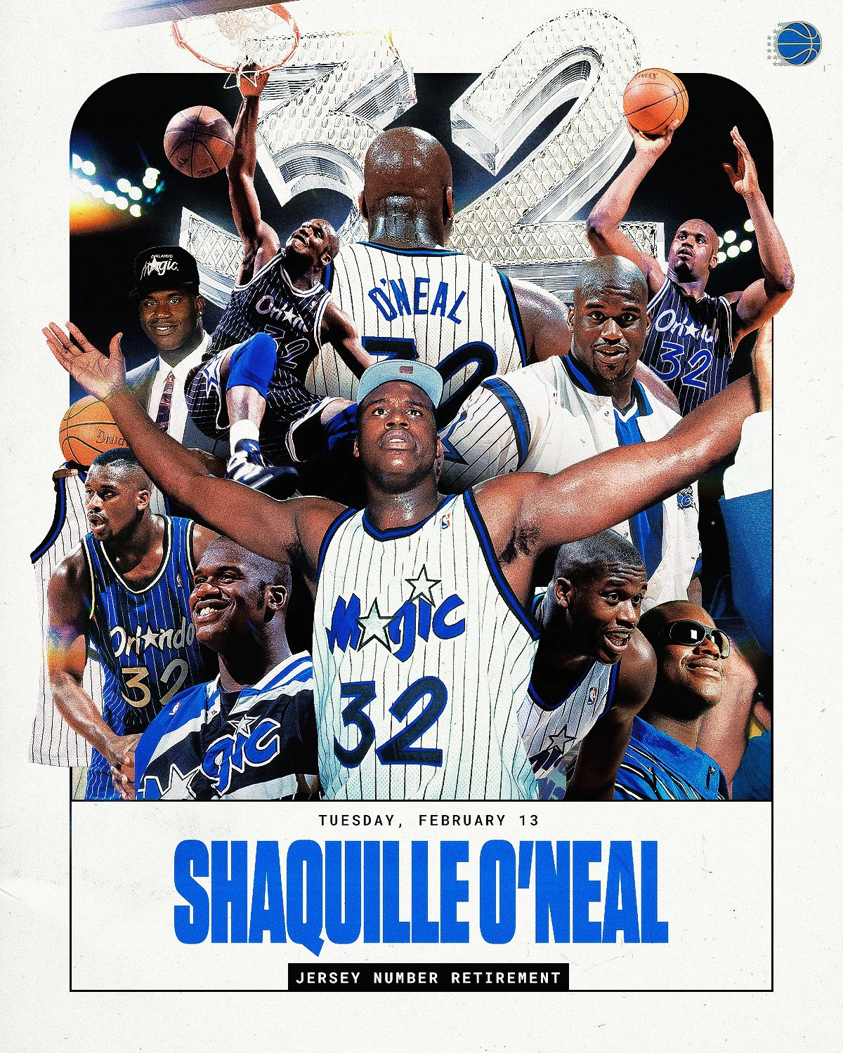Shaquille O'Neal com a camisa do Magic