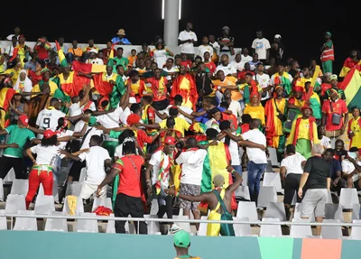 Torcida do Guiné comemora vitória da seleção durante Copa das Nações Africanas