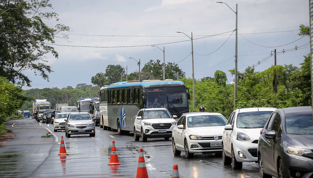 Trânsito ficou congestionado