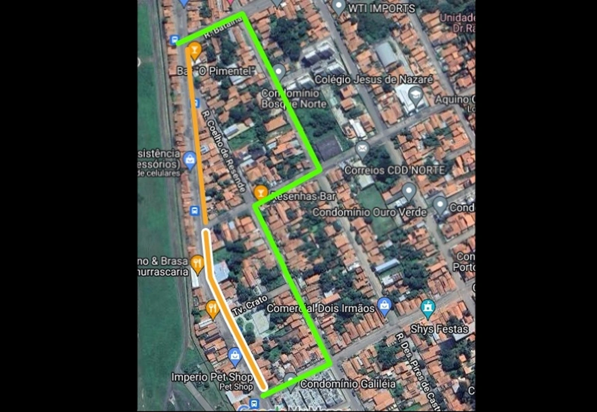Trecho interditado da Avenida Centenário
