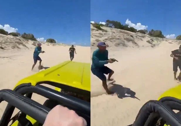 Turistas flagram momento que criminosos tentam assaltá-los