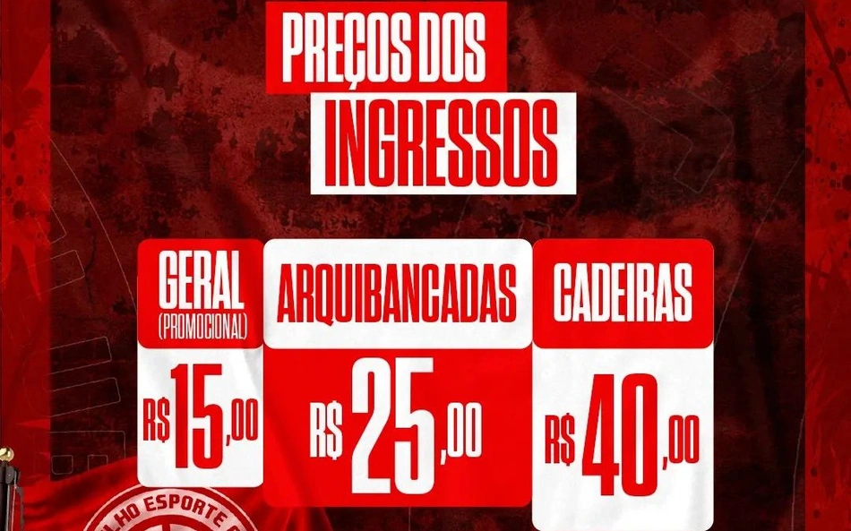 Valores dos ingressos da partida entre 4 de Julho e River