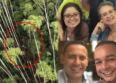 Vítimas do acidente aéreo: piloto Cassiano Teodoro, passageiros Raphael Torres; Luciana Rodzewics e Letícia Ayumi, que são mãe e filha