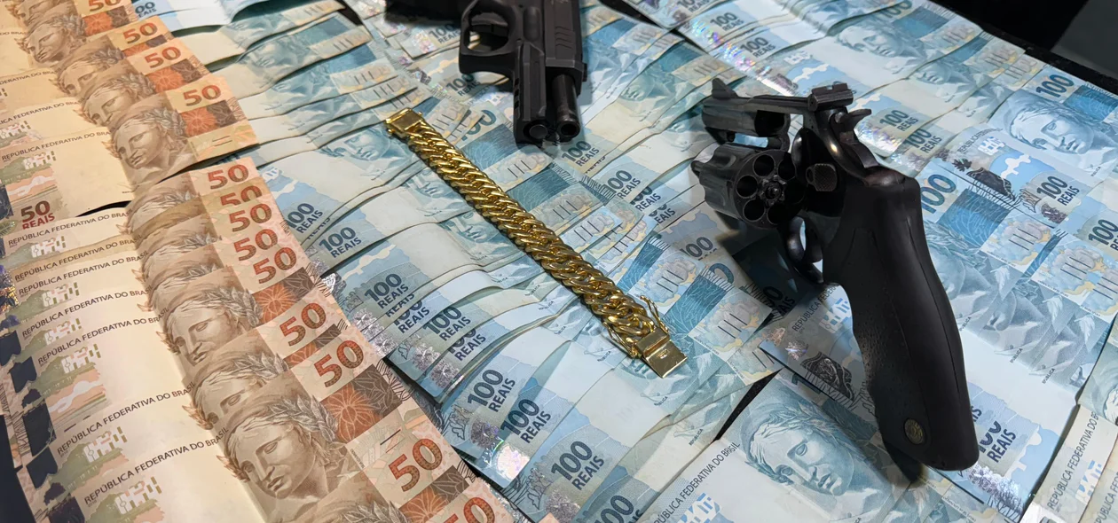 Armas de fogo e dinheiro apreendido em Floriano