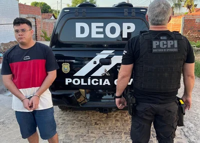 As equipes da DEOP prenderam Ihudyson nas primeiras horas desta quinta (03), no residencial Sigefredo Pacheco
