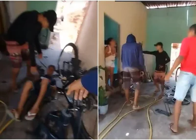 Quatro indivíduos invadiram uma casa, roubaram celulares e tentaram matar uma pessoa no bairro Colorado