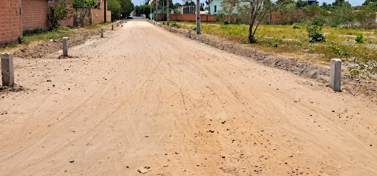 Uma das ruas que estão sendo melhoradas