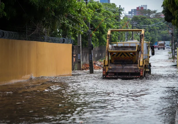 Alagamento causado pela tempestade