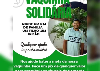 Família busca arrecadar fundos para que Bernado faça a cirurgia