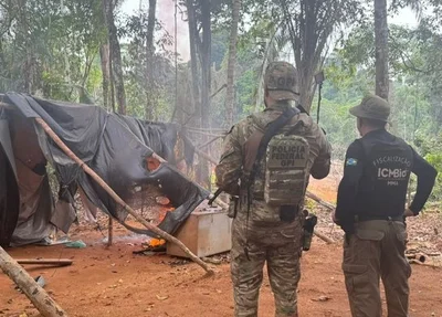 ICMbio e PF trabalhano juntos na Operação Guarda-chuva VI.