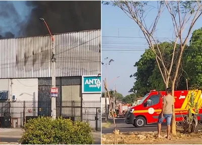 Incêndio atinge distribuidoras na Avenida Gil Martins