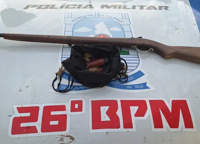 Arma de fogo apreendida pela PM em União