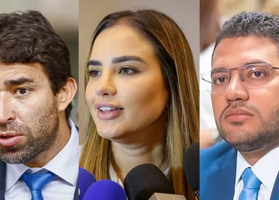 Deputados Marden Menezes, Bárbara do Firmino e Thales Coelho, que devem se filiar ao MDB