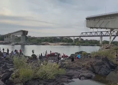 Ponte Juscelino Kubitschek entre Tocantins e Maranhão desabou no domingo (22)