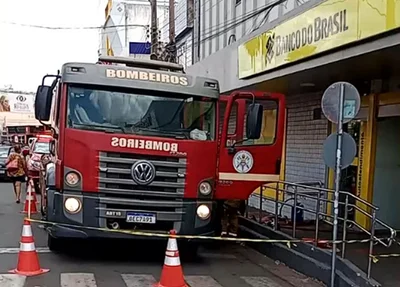 Princípio de incêndio no Banco do Brasil de Picos