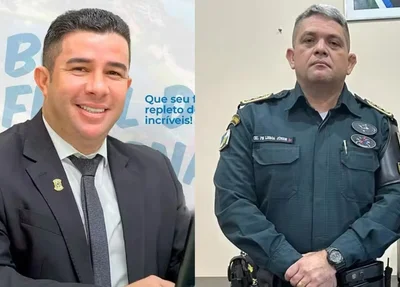 Vereador Genilson Costa e o coronel Francisco das Chagas Lisboa, presos pela Polícia Federal nesta quarta-feira (18)