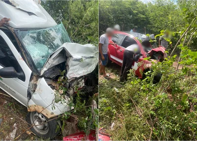 Acidente entre ambulância e Ford Ka