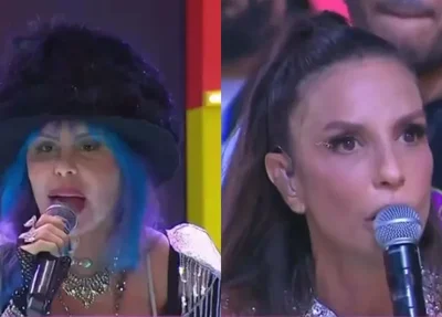 Baby do Brasil e Ivete Sangalo durante Carnaval em Salvador